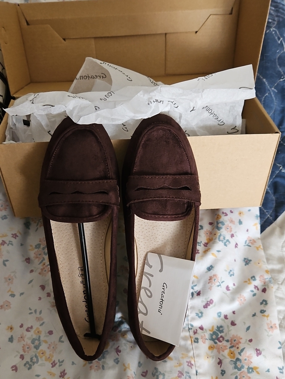 Women's Burgundy Suede Penny Loafers